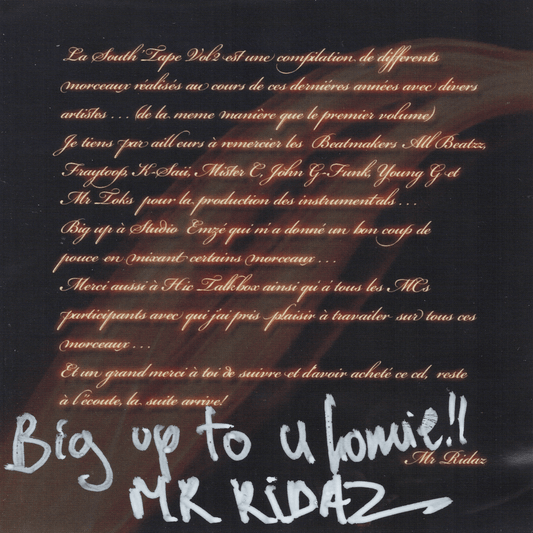 Mr Ridaz - La South'Tape Vol.2 (サイン入り限定盤)